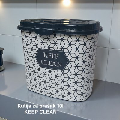 Kutija za prašak 10L, Plastična kutija za prašak, Kutija za prašak sa čvrstim poklopcem, Kutija za deterdžent 10L , Plastična kutija sa poklopcem za prašak, korpa za prašak 10L keep