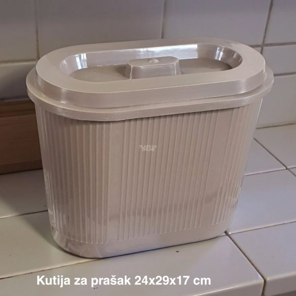 Kutija za prašak 24 x 29 x 17 cm, Plastična kutija za prašak, Kutija za prašak sa uklonjivim poklopcem, plastične kutije za prašak moka
