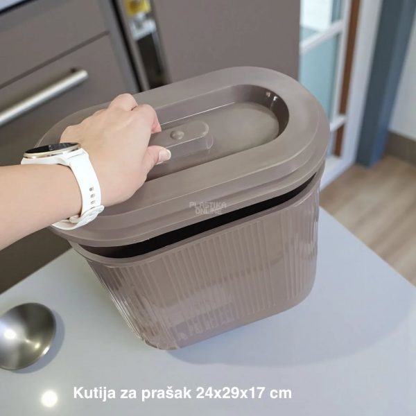 Kutija za prašak 24 x 29 x 17 cm, Plastična kutija za prašak, Kutija za prašak sa uklonjivim poklopcem, plastične kutije za prašak moka