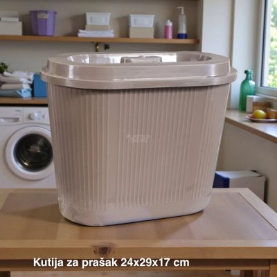 Kutija za prašak 24 x 29 x 17 cm, Plastična kutija za prašak, Kutija za prašak sa uklonjivim poklopcem, plastične kutije za prašak moka