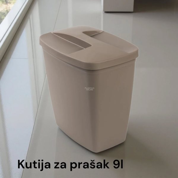Kutija za prašak 9L, Plastična kutija za prašak, Kutija za deterdžent, Kutija za prašak sa poklopcem, Kutija za veš prašak, kutije za prašak moka
