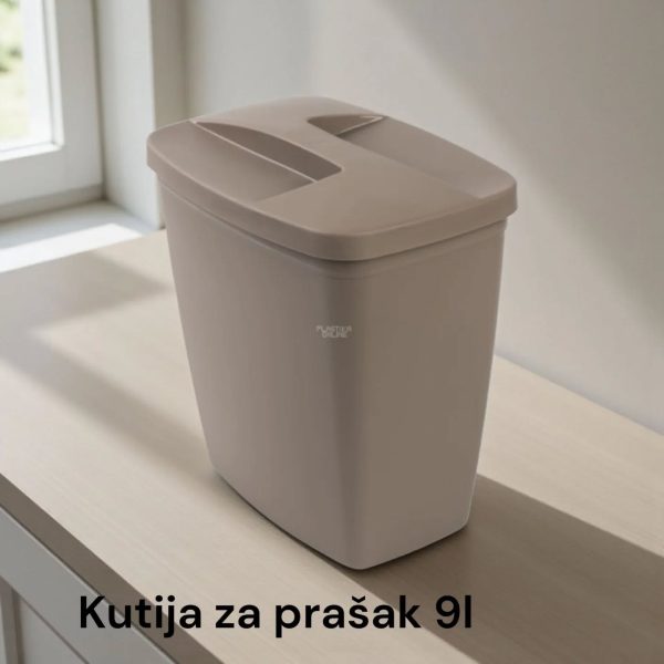 Kutija za prašak 9L, Plastična kutija za prašak, Kutija za deterdžent, Kutija za prašak sa poklopcem, Kutija za veš prašak, kutije za prašak moka