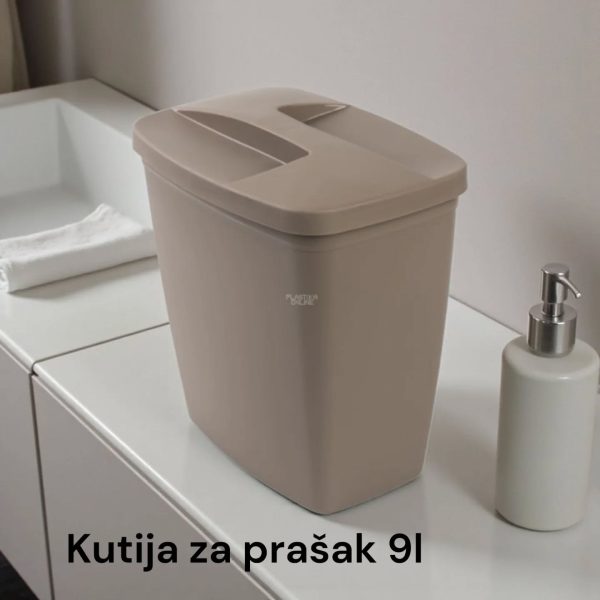 Kutija za prašak 9L, Plastična kutija za prašak, Kutija za deterdžent, Kutija za prašak sa poklopcem, Kutija za veš prašak, kutije za prašak moka