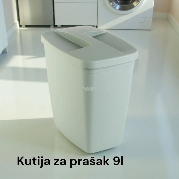 Kutija za prašak 9L, Plastična kutija za prašak, Kutija za deterdžent, Kutija za prašak sa poklopcem, Kutija za veš prašak, kutije za prašak morska pena