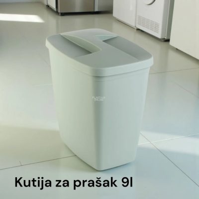 Kutija za prašak 9L, Plastična kutija za prašak, Kutija za deterdžent, Kutija za prašak sa poklopcem, Kutija za veš prašak, kutije za prašak morska pena