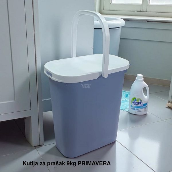 Kutija za prašak za veš 9kg PRIMAVERA, Kutija za prašak 9kg, Plastična kutija za prašak, Kutija za deterdžent, Kutija za prašak sa poklopcem, Višenamenska kutija