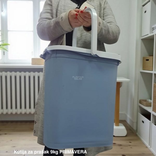 Kutija za prašak za veš 9kg PRIMAVERA, Kutija za prašak 9kg, Plastična kutija za prašak, Kutija za deterdžent, Kutija za prašak sa poklopcem, Višenamenska kutija