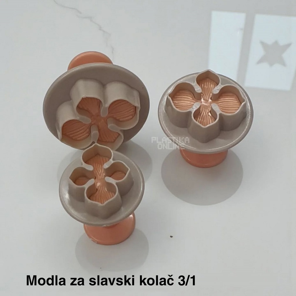 Modle za slavski kolač 3 , Set modli sa tri cvetića, modle za kolače