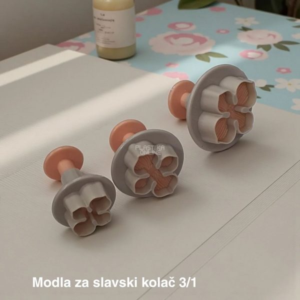 Modle za slavski kolač 3 , Set modli sa tri cvetića, modle za kolače