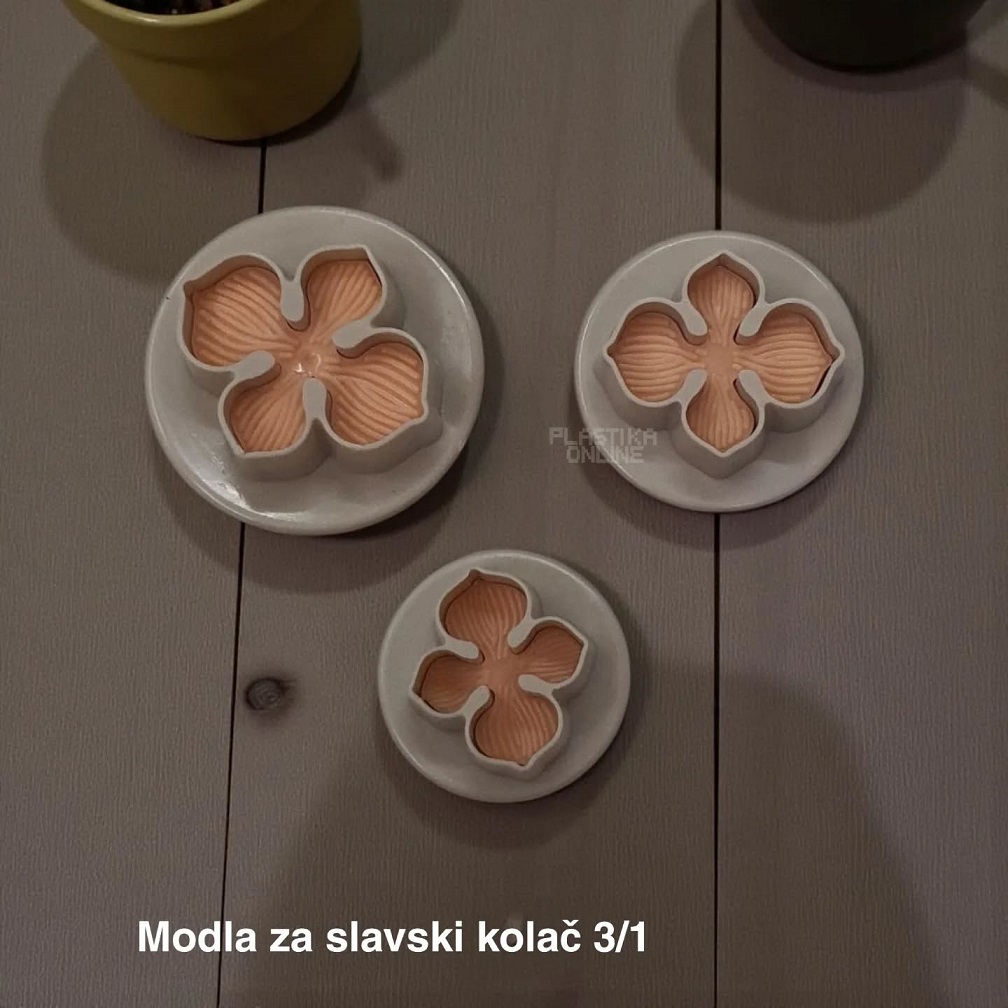 Modle za slavski kolač 3 , Set modli sa tri cvetića, modle za kolače