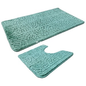 PASTEL ZELENI 2u1 Set Tepih prostirki za kupatilo sa gumiranom neklizajućom podlogom
