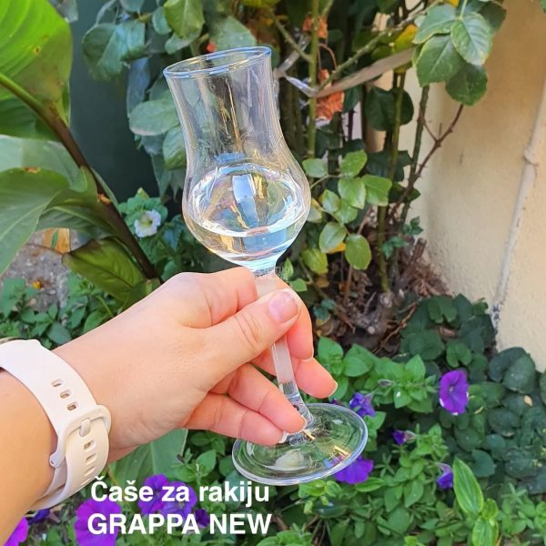 Riserva Grappa set čaša 6/1, Čaše za grappu, Staklene čaše na stopicu, Set čaša za rakiju, Elegantne čaše za posluženje, Održavanje staklenih čaša
