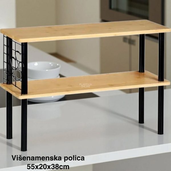 Višenamenska polica 55 x 20 x 38 cm, Višenamenska polica za dnevnu sobu, Polica za kuhinju, polica za kupatilo, polica za kancelariju,