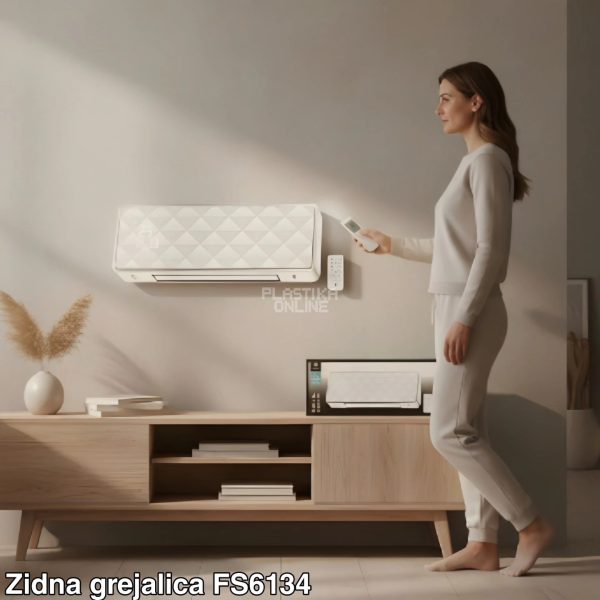 Zidna grejalica FS6134, zidna grejalica za kupatilo, grejalica za spavaću sobu, grejalica sa hladnim duvanjem, grejalica za lokal, zidna grejalica sa daljinskim, grejalica sa LED displejom, grejalica sa zaštitom od pregrevanja