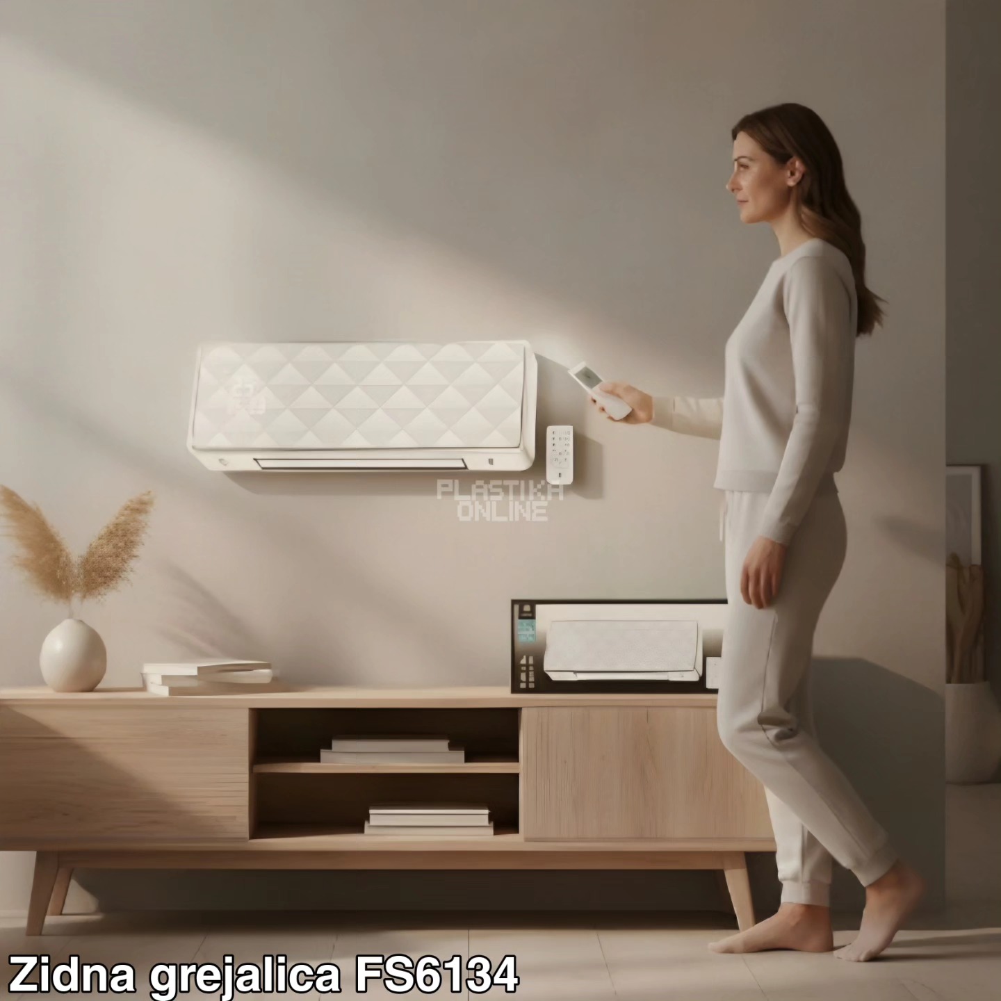 Zidna grejalica FS6134, zidna grejalica za kupatilo, grejalica za spavaću sobu, grejalica sa hladnim duvanjem, grejalica za lokal, zidna grejalica sa daljinskim, grejalica sa LED displejom, grejalica sa zaštitom od pregrevanja