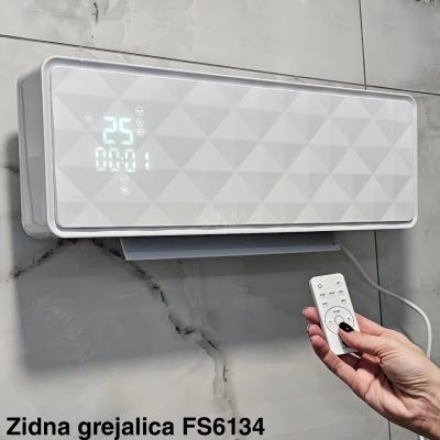 Zidna grejalica FS6134, zidna grejalica za kupatilo, grejalica za spavaću sobu, grejalica sa hladnim duvanjem, grejalica za lokal, zidna grejalica sa daljinskim, grejalica sa LED displejom, grejalica sa zaštitom od pregrevanja