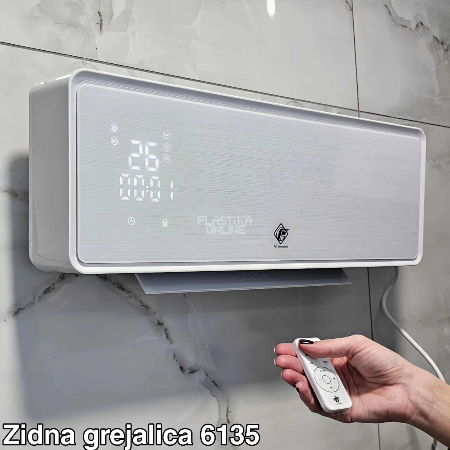Zidna grejalica FS6135, zidna grejalica za kupatilo, grejalica za spavaću sobu, grejalica sa hladnim duvanjem, grejalica za lokal, zidna grejalica sa daljinskim, grejalica sa LED displejom, grejalica sa zaštitom od pregrevanja