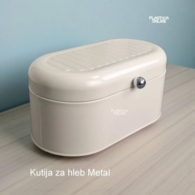 Kutija za hleb metal bež