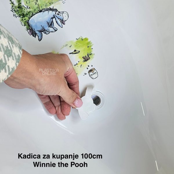 Kadica za bebe 100 cm, Kadica za kupanje beba, Plastična kadica za bebe, Kadica za bebe sa čepom, Kadica za bebe Winnie the Pooh, Kadica za novorođenčad, Bezbedna kadica za bebe