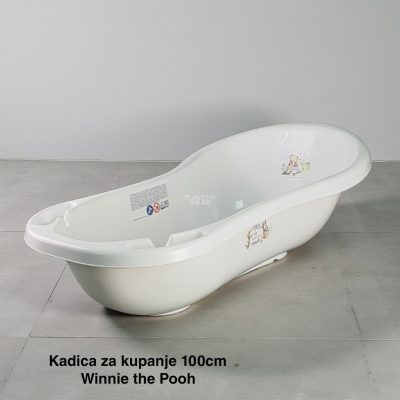 Kadica za bebe 100 cm, Kadica za kupanje beba, Plastična kadica za bebe, Kadica za bebe sa čepom, Kadica za bebe Winnie the Pooh, Kadica za novorođenčad, Bezbedna kadica za bebe