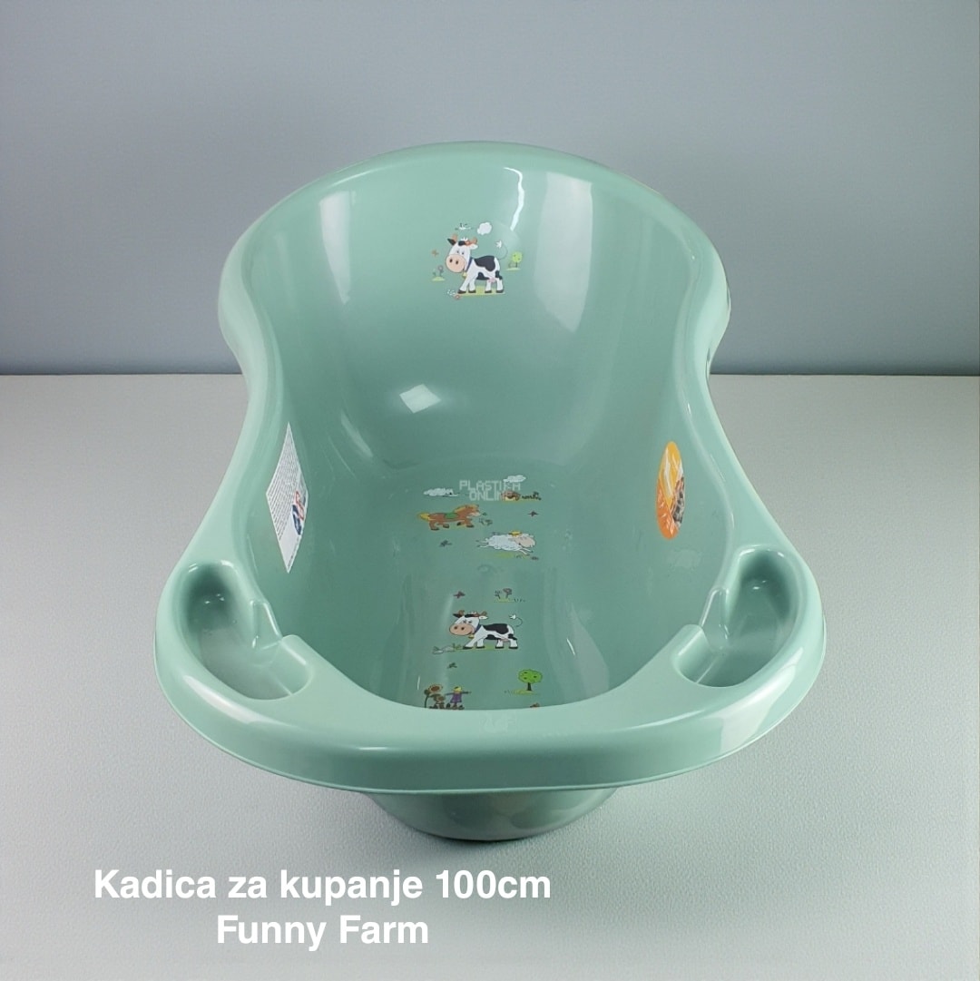 Kadica za kupanje 100cm, Kadica za kupanje beba, Plastična kadica za kupanje, Kadica za novorođenčad, Kadica za kupanje dece, Kadica za kupanje funny farm