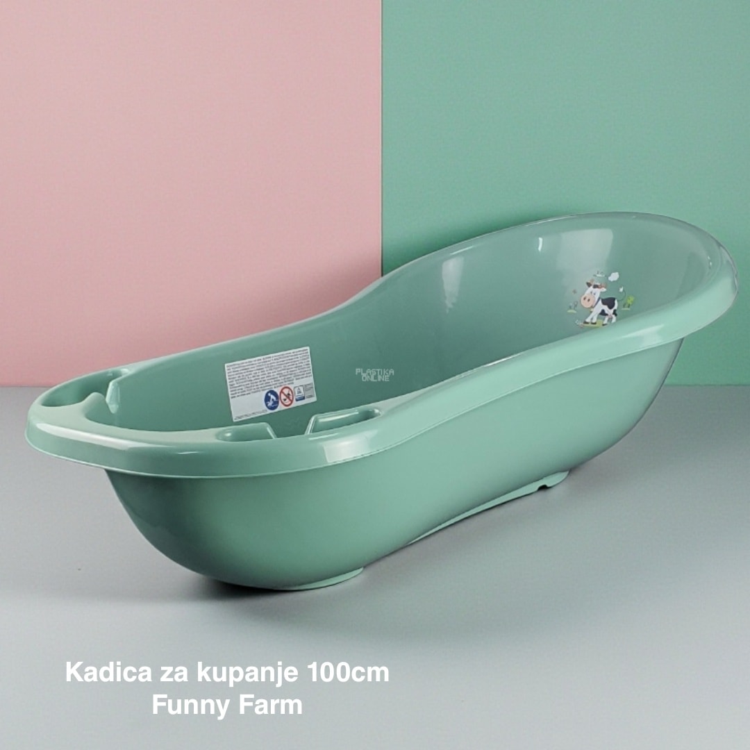 Kadica za kupanje 100cm, Kadica za kupanje beba, Plastična kadica za kupanje, Kadica za novorođenčad, Kadica za kupanje dece, Kadica za kupanje funny farm