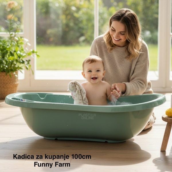 Kadica za kupanje 100cm, Kadica za kupanje beba, Plastična kadica za kupanje, Kadica za novorođenčad, Kadica za kupanje dece, Kadica za kupanje funny farm