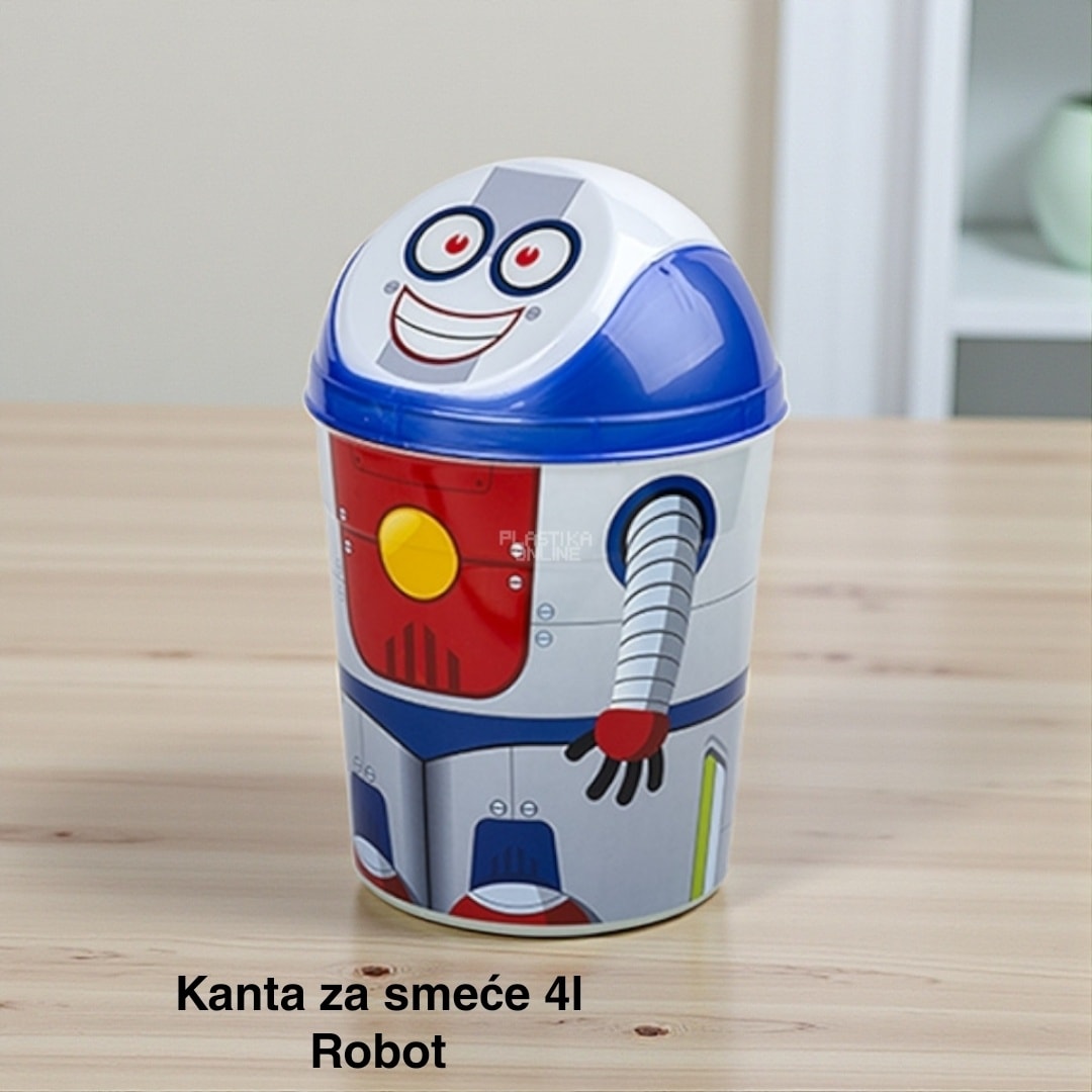 Kanta za smeće 4l , Kanta klatno dečija, Kanta za smeće za decu, Dečija kanta za smeće sa klatnom, Vesela kanta za decu, Kanta za odlaganje otpada, Praktična dečija kanta za smeće