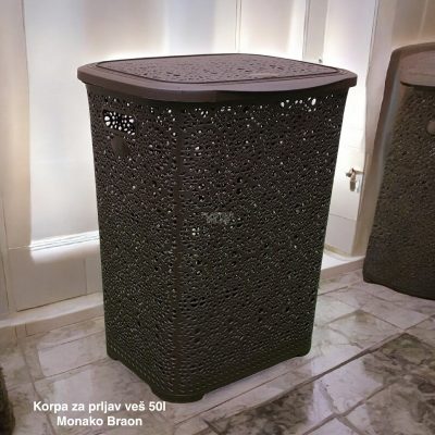 Korpa za veš 50L , korpa za ves, plasticne korpe za ves, korpe za ves plastika, Monako korpa za ves BRAON