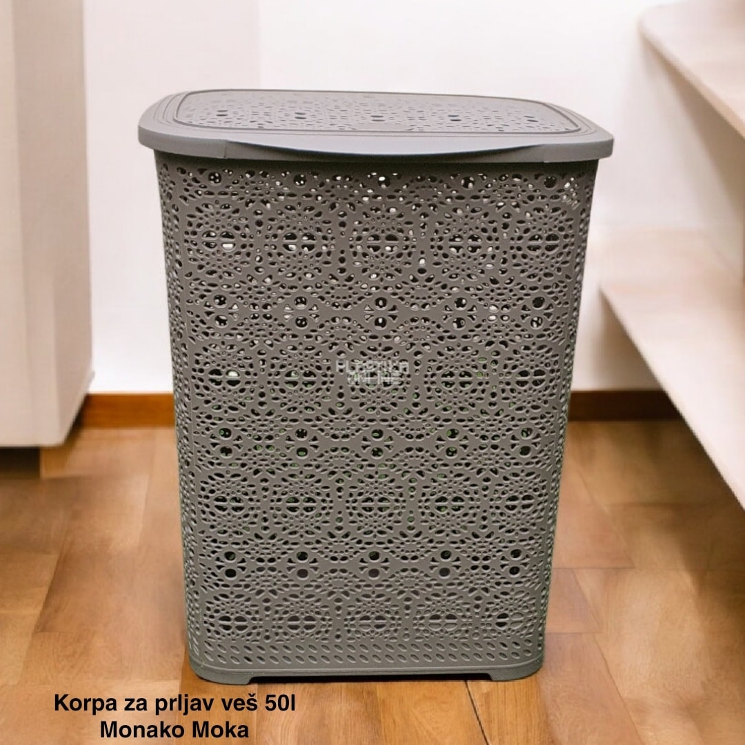 Korpa za veš 50L , korpa za ves, plasticne korpe za ves, korpe za ves plastika, Monako korpa za ves MOKA
