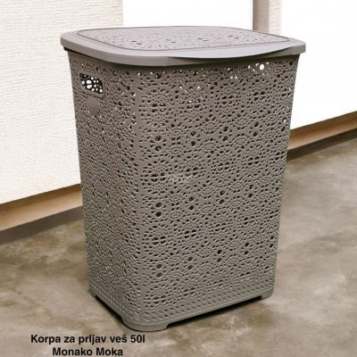Korpa za veš 50L , korpa za ves, plasticne korpe za ves, korpe za ves plastika, Monako korpa za ves MOKA