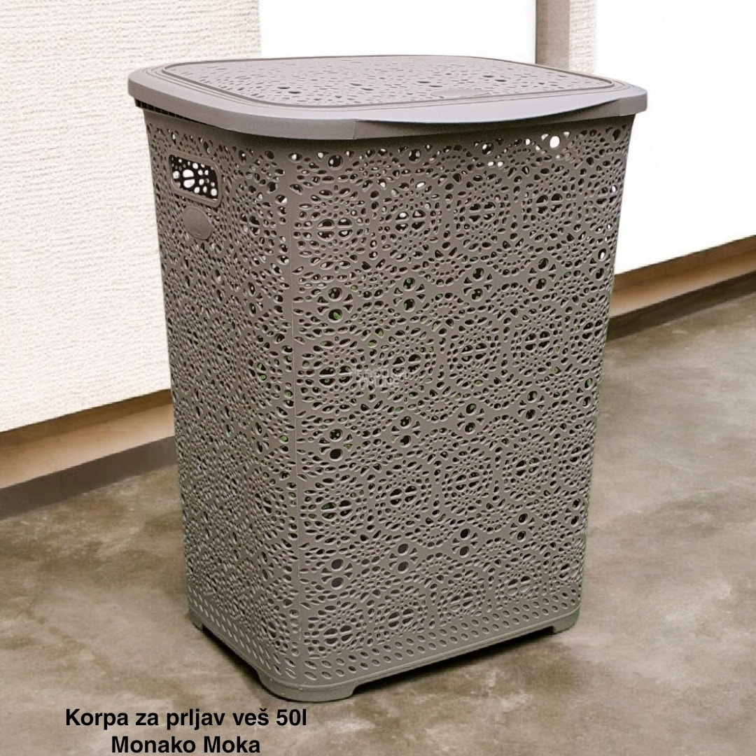 Korpa za veš 50L , korpa za ves, plasticne korpe za ves, korpe za ves plastika, Monako korpa za ves MOKA
