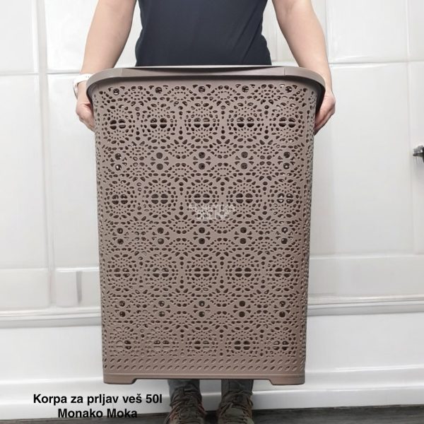 Korpa za veš 50L , korpa za ves, plasticne korpe za ves, korpe za ves plastika, Monako korpa za ves MOKA