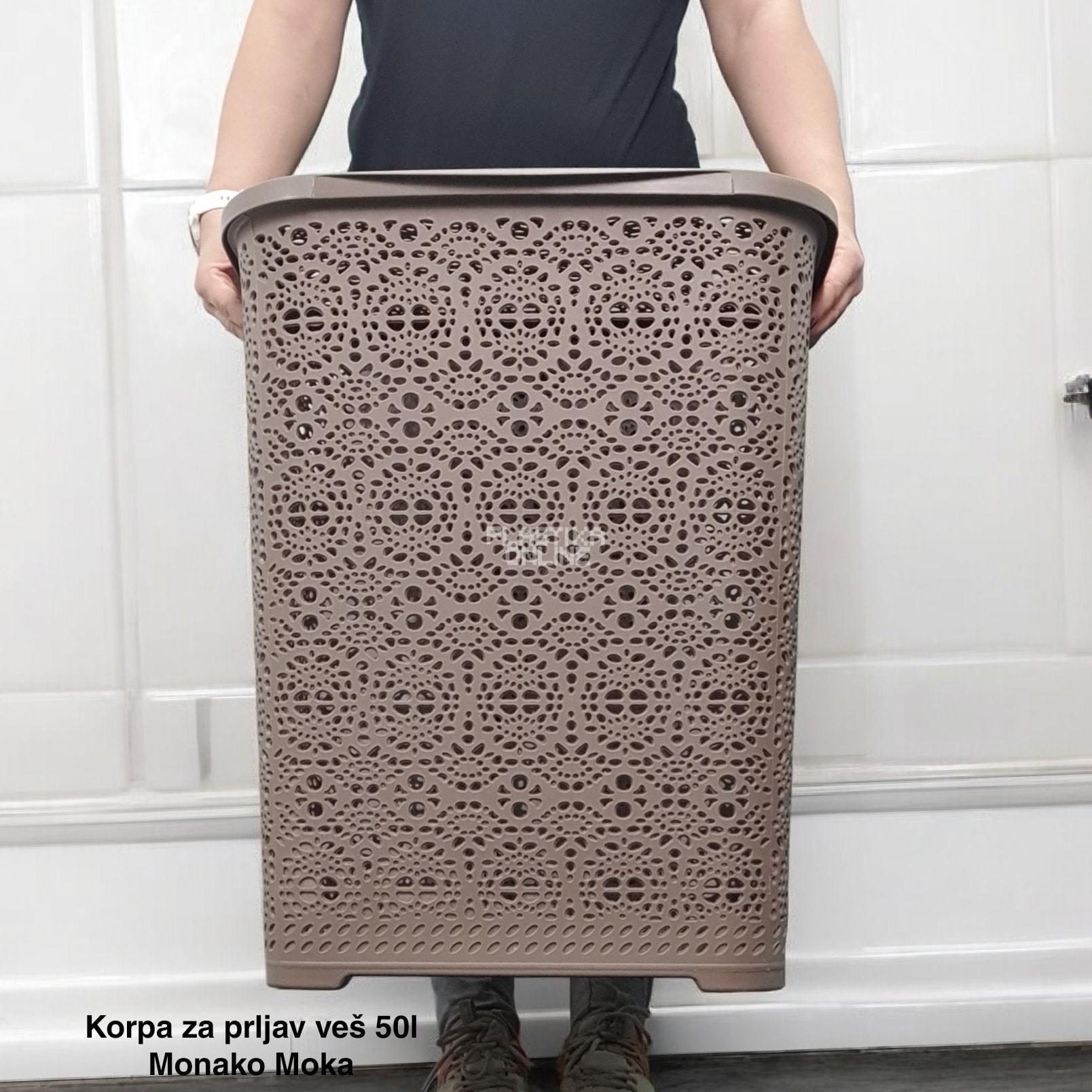 Korpa za veš 50L , korpa za ves, plasticne korpe za ves, korpe za ves plastika, Monako korpa za ves MOKA