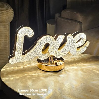 Lampa 30xH16 cm LOVE, lampa 30 cm LOVE, ambijentalna lampa, LED lampa LOVE, dekorativna lampa