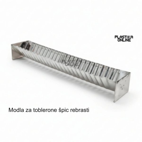 Modla za toblerone 37x7x5 rebraste, Modla za toblerone, Rebraste modle za toblerone, Modla od pocinkovanog lima, Toblerone modla 37x7x5, modla za toblerone