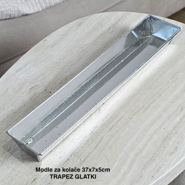 Modle za kolače 37x7x5 cm trapez glatki , Modla za toblerone, Rebraste modle za toblerone, Modla od pocinkovanog lima, modle za kolače, mini pleh za hleb