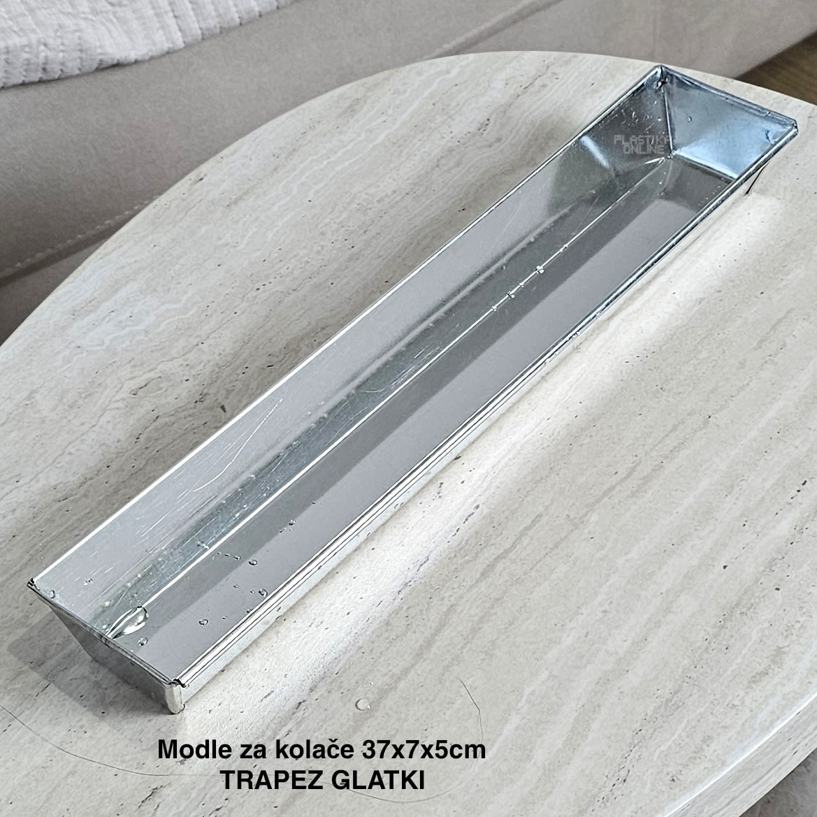 Modle za kolače 37x7x5 cm trapez glatki , Modla za toblerone, Rebraste modle za toblerone, Modla od pocinkovanog lima, modle za kolače, mini pleh za hleb