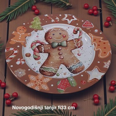Novogodišnji tanjir fi33cm, Novogodišnji tanjiri, tanjiri
