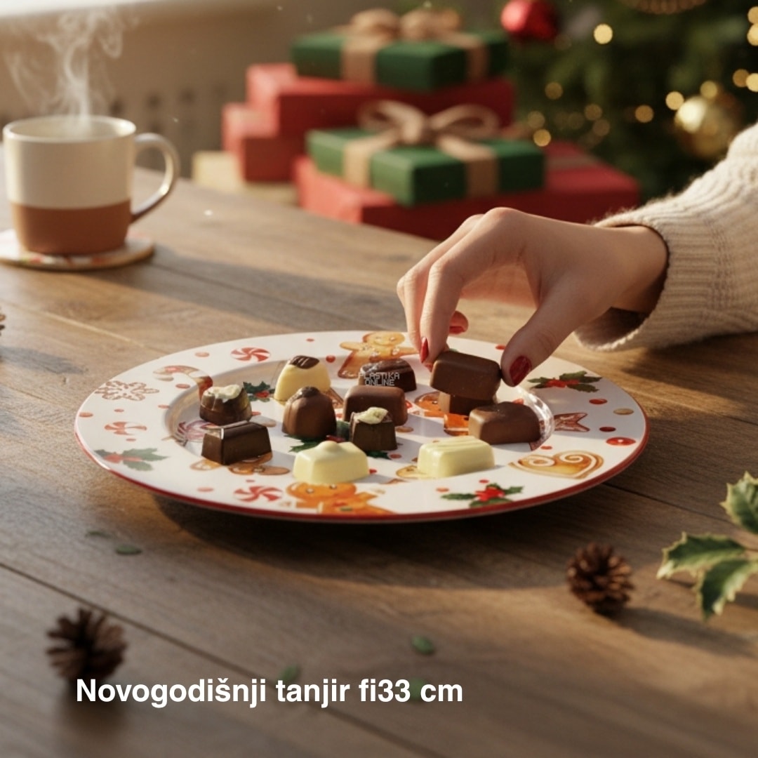Novogodišnji tanjir fi33cm, Novogodišnji tanjiri, tanjiri