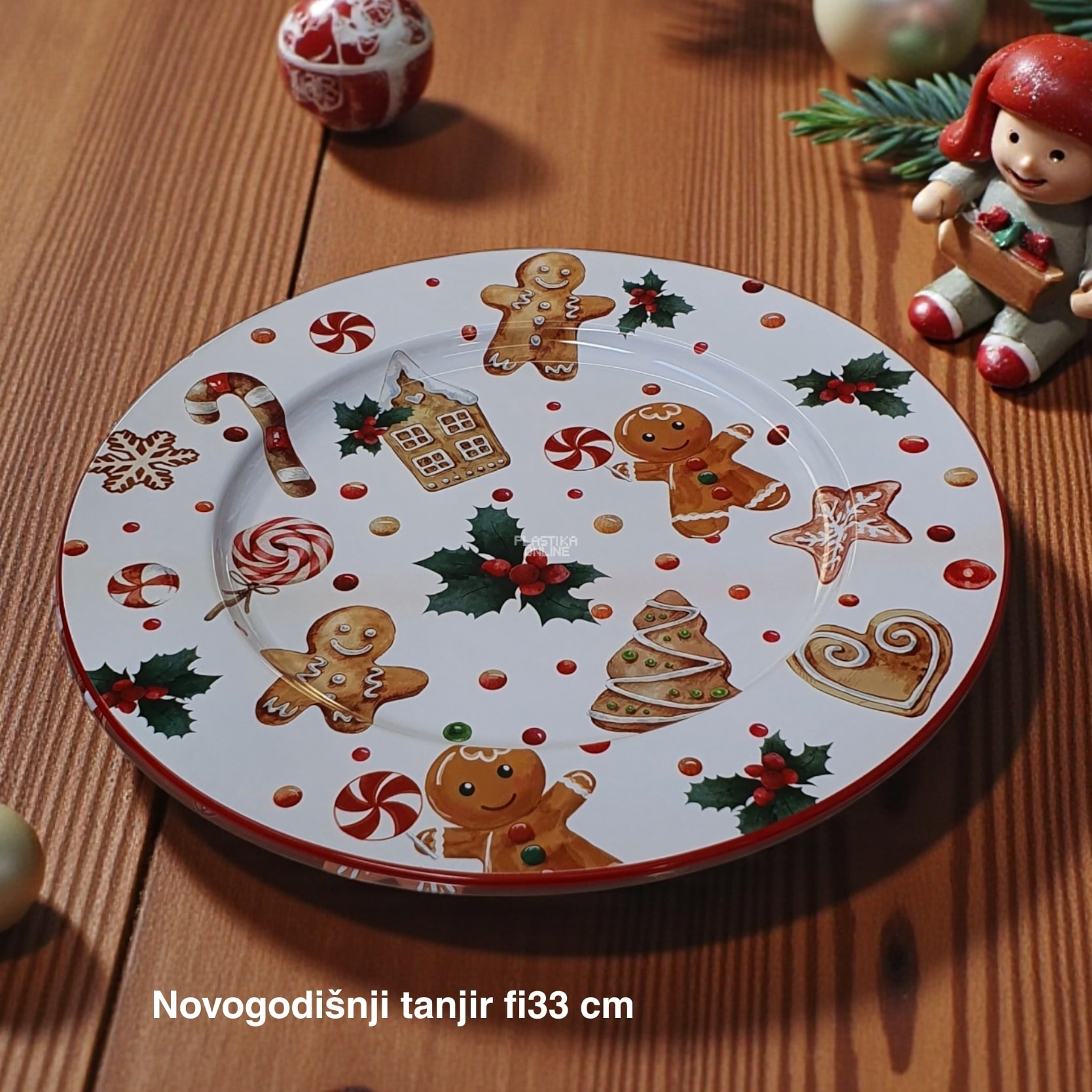 Novogodišnji tanjir fi33cm, Novogodišnji tanjiri, tanjiri