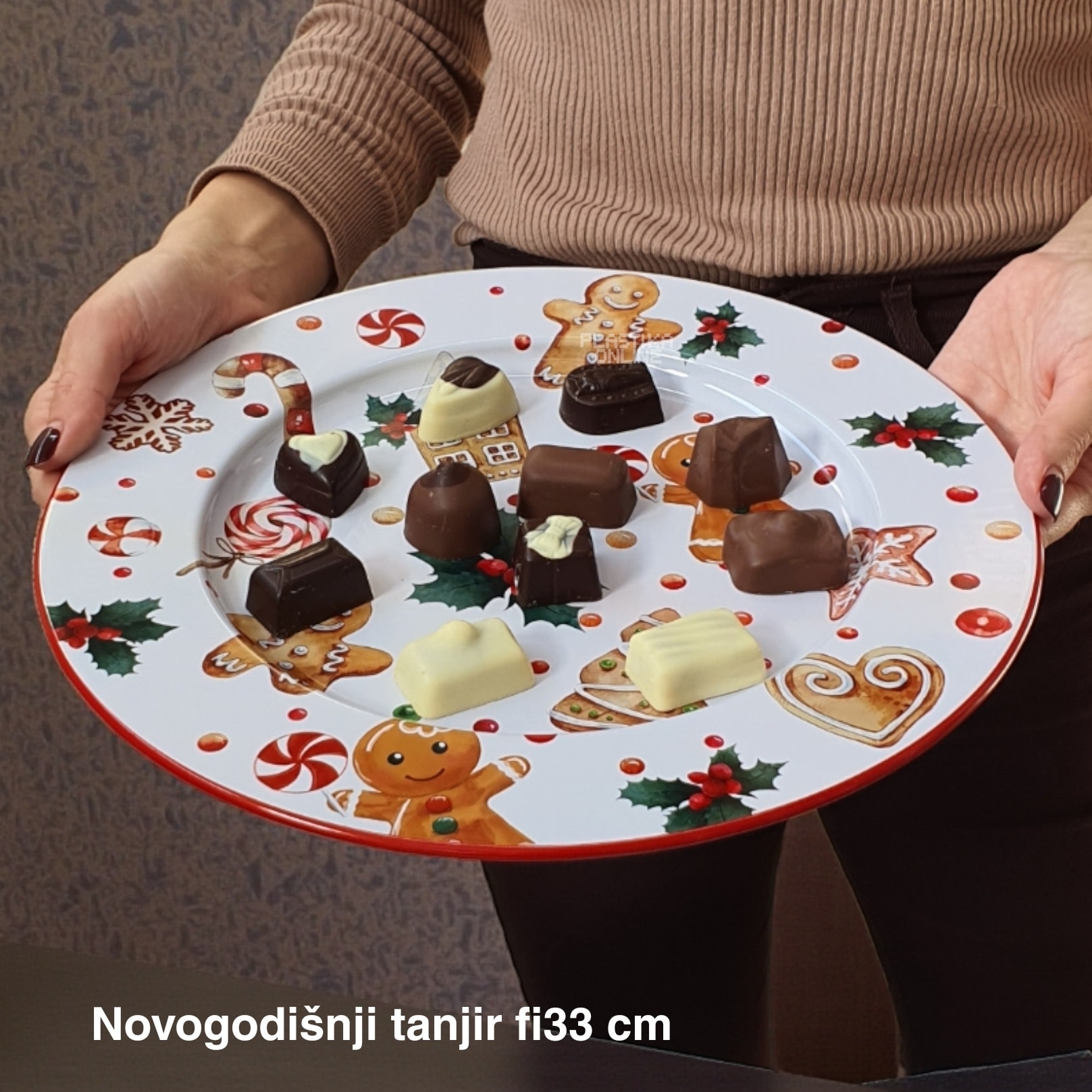Novogodišnji tanjir fi33cm, Novogodišnji tanjiri, tanjiri