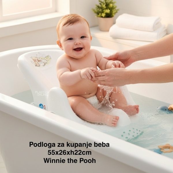 Postolje za kupanje beba 55 cm, Postolje za kupanje beba sa neklizajućim elementima, Ergonomsko postolje za kupanje beba, Plastično postolje za kupanje beba, Postolje za kupanje beba sa rupicama za oticanje vode