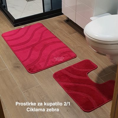 Prostirke za kupatilo 2 , staze za kupatilo, kupatilske prostirke, patosnice za kupatilo, komplet prostirke za kupatilo, staza za kupatilo ciklama