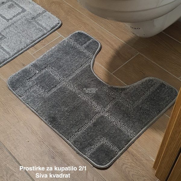 Prostirke za kupatilo 2 , staze za kupatilo, kupatilske prostirke, patosnice za kupatilo, komplet prostirke za kupatilo, staza za kupatilo siva