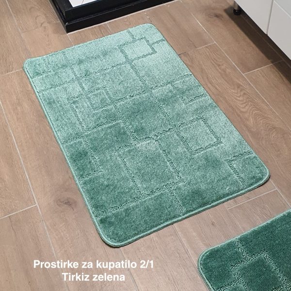 Prostirke za kupatilo 2 , staze za kupatilo, kupatilske prostirke, patosnice za kupatilo, komplet prostirke za kupatilo, staza za kupatilo tirkiz
