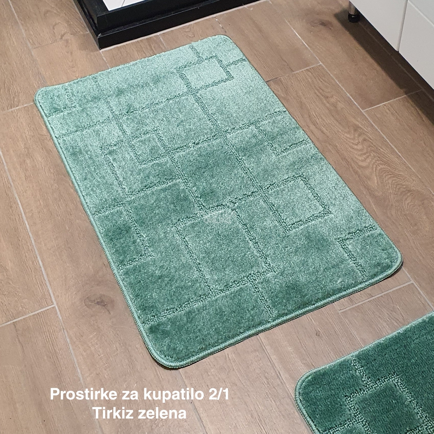 Prostirke za kupatilo 2 , staze za kupatilo, kupatilske prostirke, patosnice za kupatilo, komplet prostirke za kupatilo, staza za kupatilo tirkiz