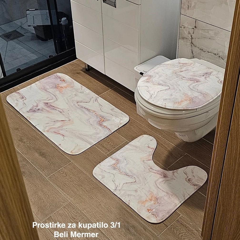 Prostirke za kupatilo 3 , staze za kupatilo, kupatilske prostirke, patosnice za kupatilo, komplet prostirke za kupatilo, staza za kupatilo, trodelne prostirke za kupatilo