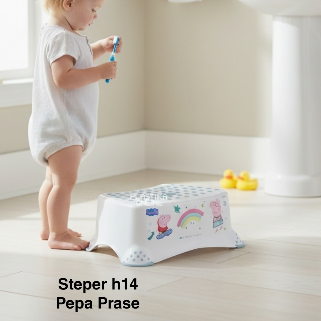 Steper H14, stepenik za decu, stepenice za decu, dupli steper za decu, plasticne stepenice, stepenice za decu za kupatilo pepa prase