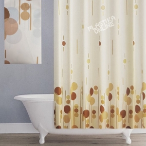 Dvodelna zavesa za kupatilo 2x110x200cm POLKADOT